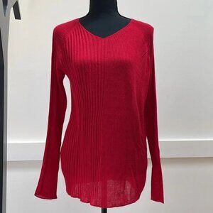 Red cashmere sweater
